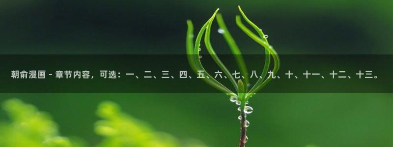汗汗漫画在线网站：朝俞漫画 - 章节内容，可选：一、二、三、四、五、六、七、八、九、十、十一、十二、十三。